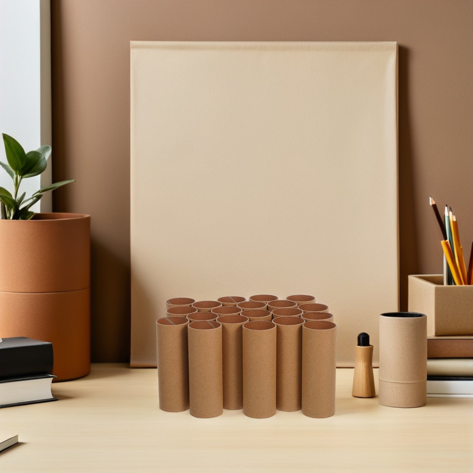 Art Craft Cardboard - 30 ชิ้น หลอดกระดาษแข็งทรงกระบอกกลม ขนาด 4.32x1.57 นิ้ว
