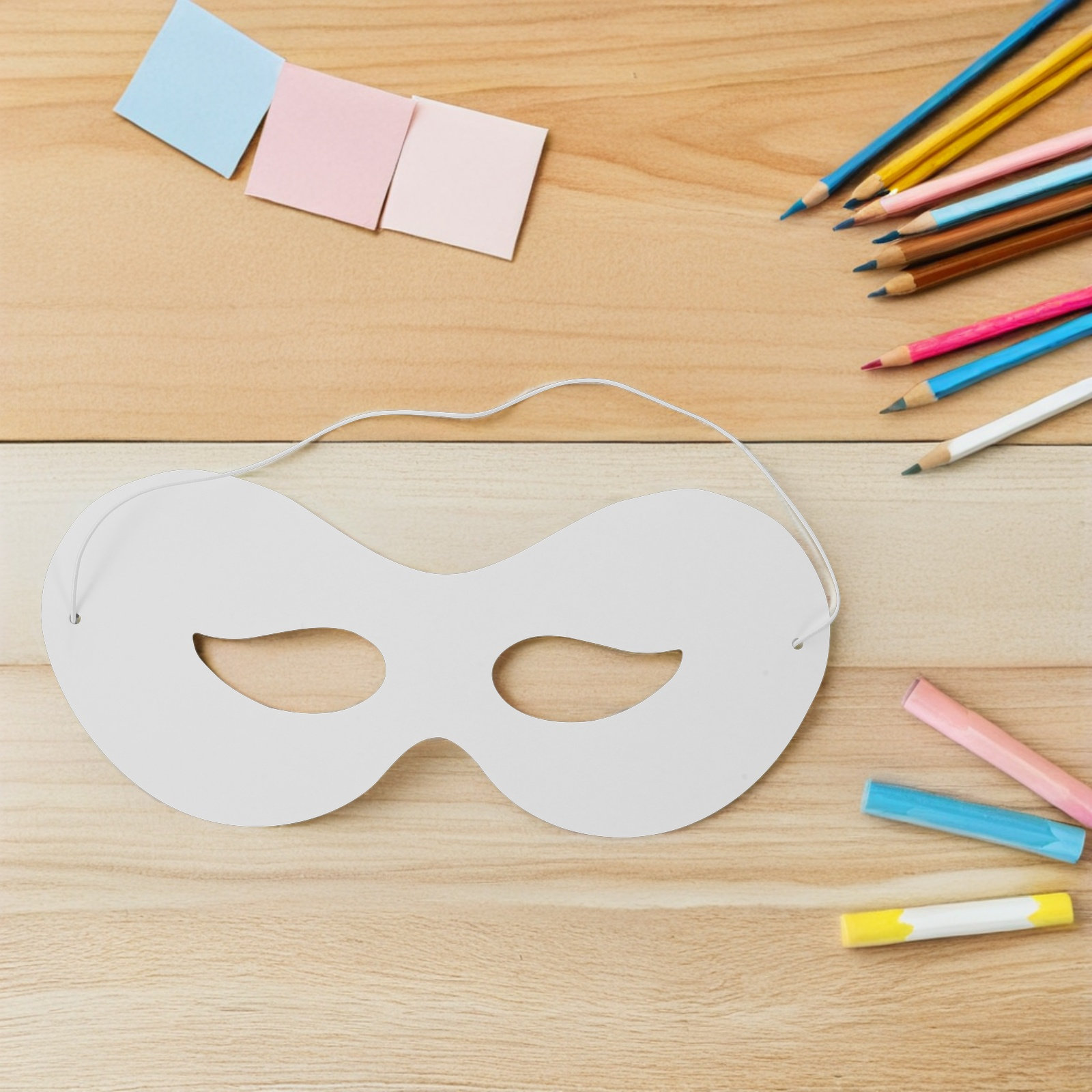หน้ากากกระดาษสีขาวสำหรับเด็ก 4 - Art Craft With Paper บทวิจารณ์และราคา