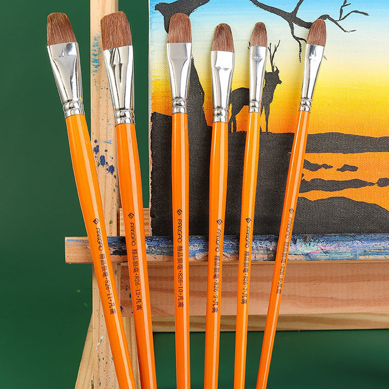 พู่กันเพ้นท์ขนม้า6ชิ้น/เซ็ตปาก - Gouache Paint Set บทวิจารณ์และราคา